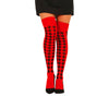 GP17537 – Harlekin Karneval Strümpfe Rot Schwarz – Farbe: Rot
