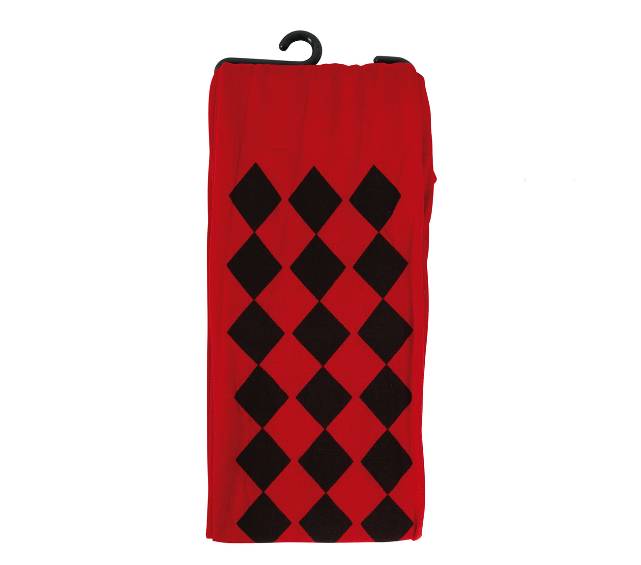 GP17537 – Harlekin Karneval Strümpfe Rot Schwarz – Farbe: Rot