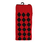 GP17537 – Harlekin Karneval Strümpfe Rot Schwarz – Farbe: Rot
