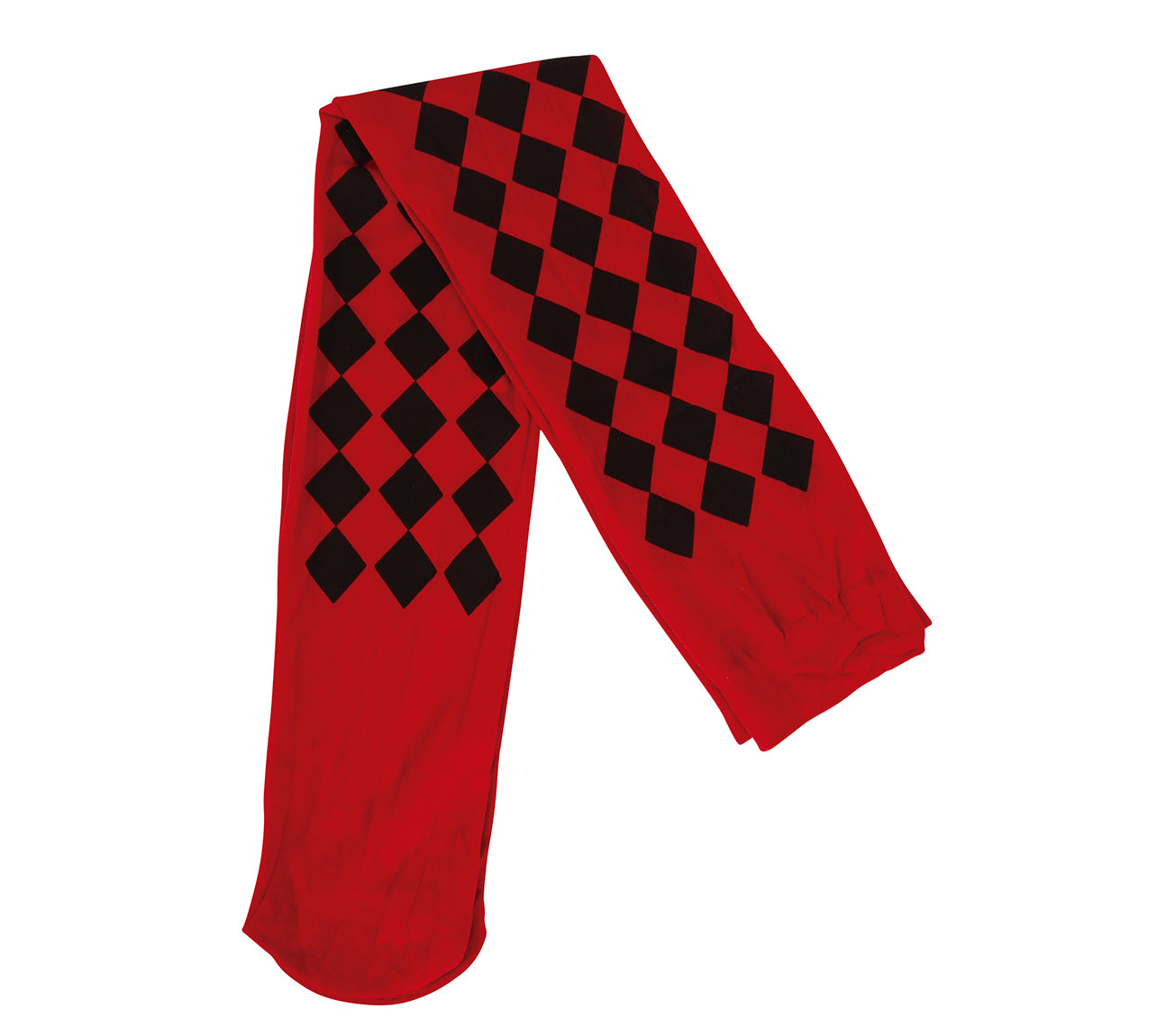 GP17537 – Harlekin Karneval Strümpfe Rot Schwarz – Farbe: Rot