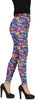 GP17550 – 90s Retro Bunt Party Muster Leggings – Größe: 38 - 40 (M)