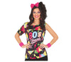 GP17552 – 80s Retro Party Style Shirt Vintage Kostüm – Größe: 42 - 44 (L) – Farbe: Mehrfarbig