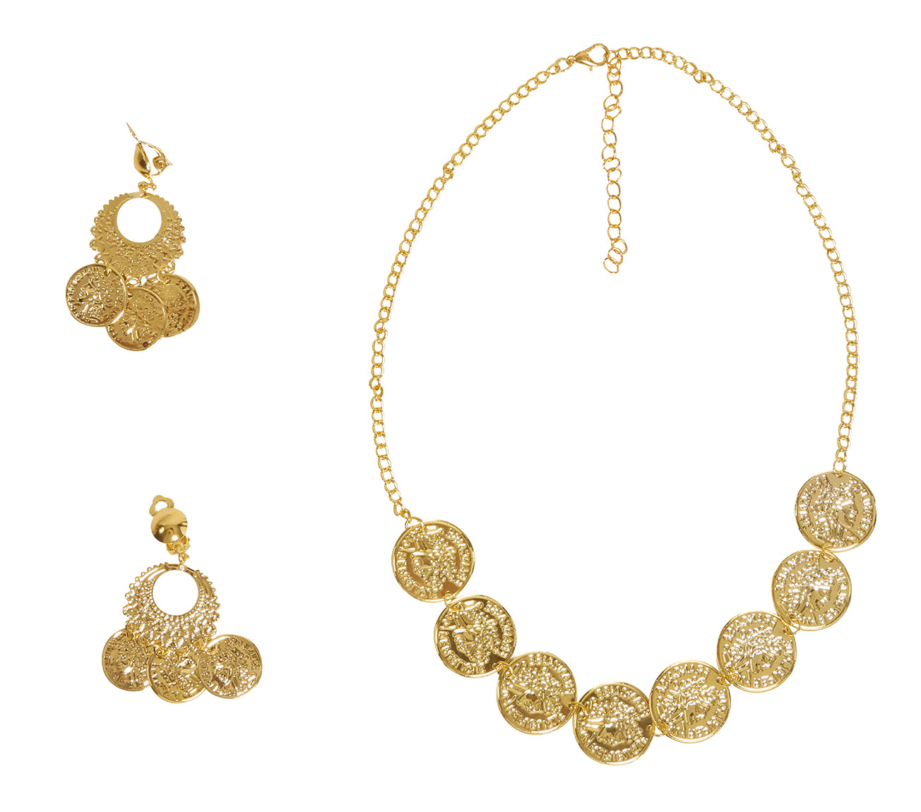 GP17586 – Sheik Halskette Ohrringe Karnevalsmode – Farbe: Gold