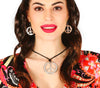 GP17591 – Hippie 60s Schmuckset Ohrringe – Farbe: Silber