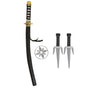 GP17604 – Ninja Kostüm Set Mit Samurai Schwert – Farbe: Schwarz