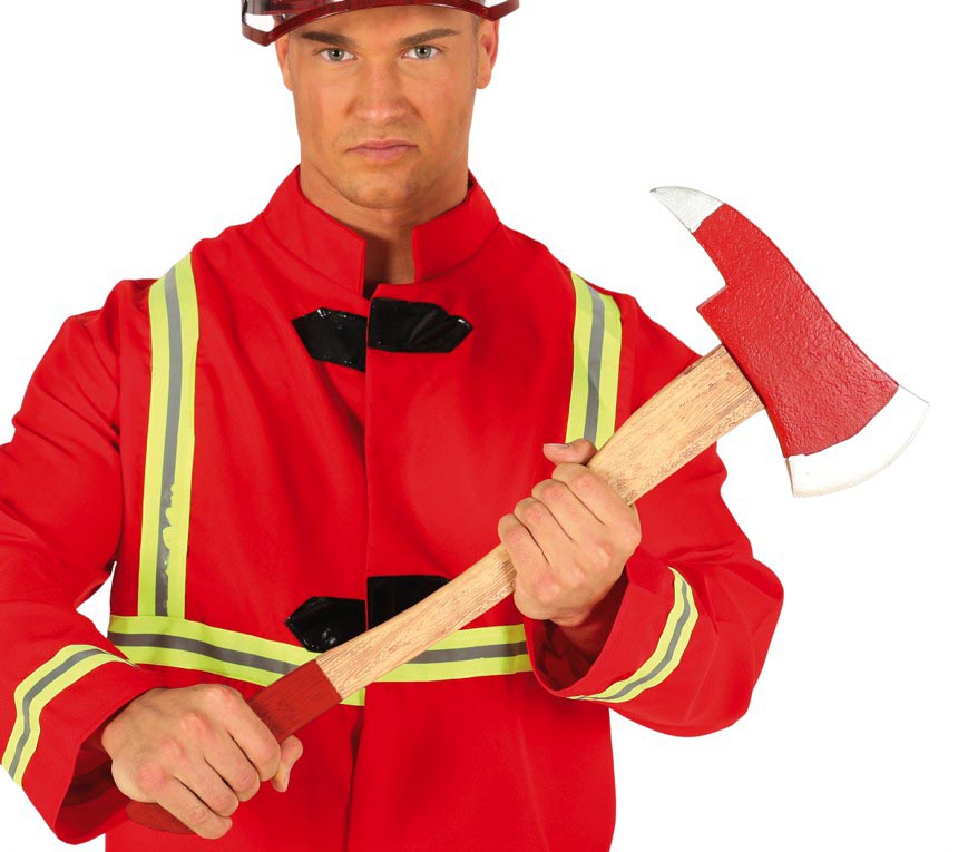 GP17617 – Feuerwehrmann Karneval Axt Accessoire – Farbe: Braun