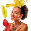 GP17643 – 20S Gelbe Deko Feder Karneval Fasching – Farbe: Gelb