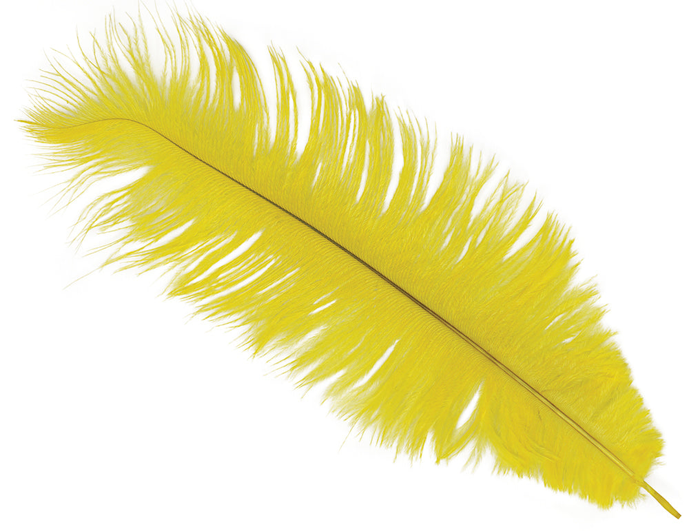 GP17643 – 20S Gelbe Deko Feder Karneval Fasching – Farbe: Gelb