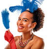 GP17643 – 20S Gelbe Deko Feder Karneval Fasching – Farbe: Blau