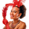 GP17643 – 20S Gelbe Deko Feder Karneval Fasching – Farbe: Rot