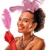 GP17643 – 20S Gelbe Deko Feder Karneval Fasching – Farbe: Pink