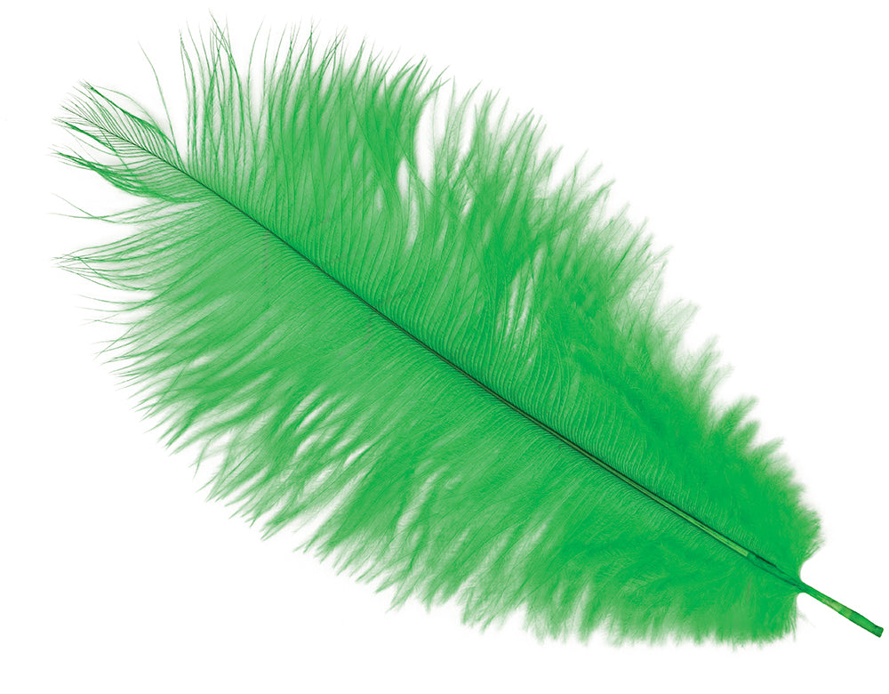 GP17643 – 20S Gelbe Deko Feder Karneval Fasching – Farbe: Grün
