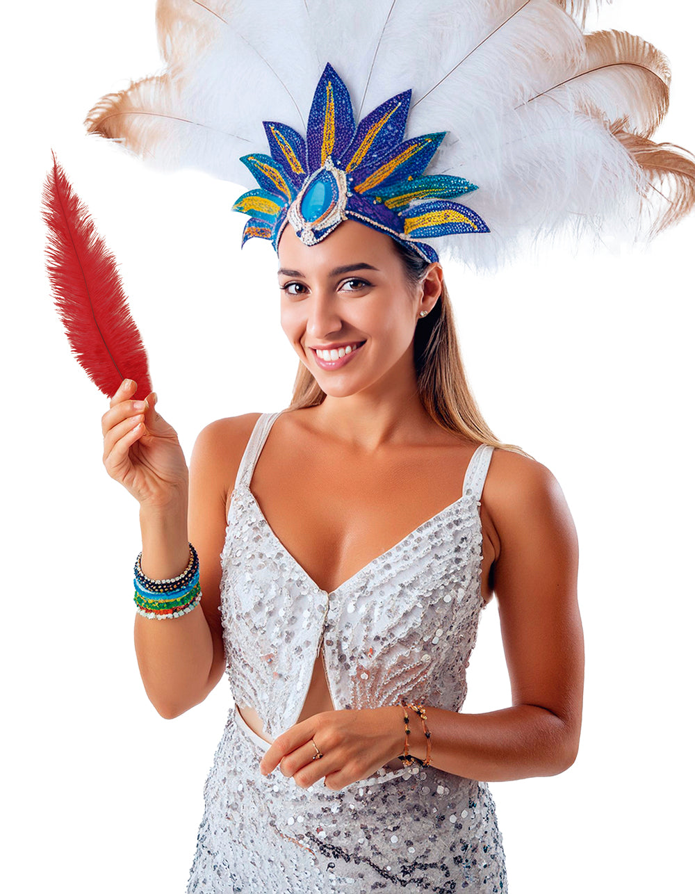 GP17664 – 20s Karneval Straußfedern Dekoration – Farbe: Rot