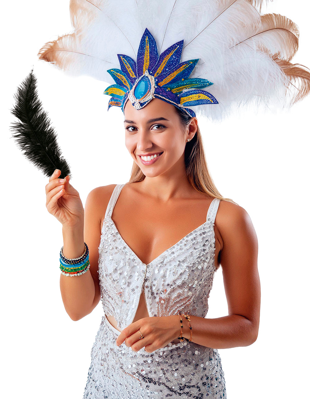 GP17664 – 20s Karneval Straußfedern Dekoration – Farbe: Schwarz