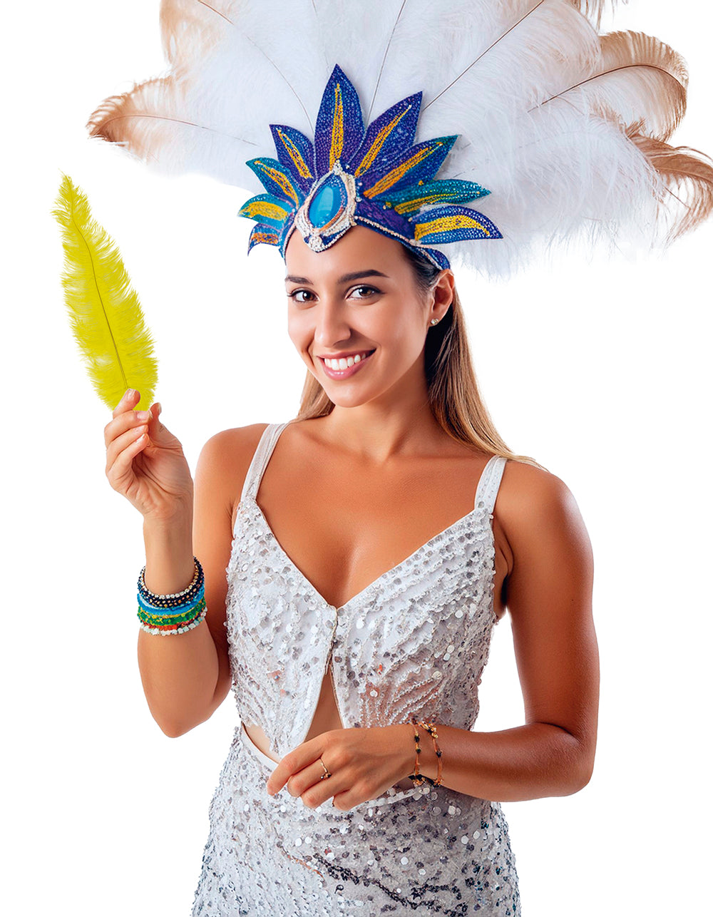 GP17664 – 20s Karneval Straußfedern Dekoration – Farbe: Gelb