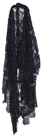 Spitzenschleier für Damen 60 cm schwarz, Bild 2