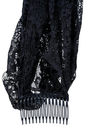 Spitzenschleier für Damen 60 cm schwarz, Bild 3