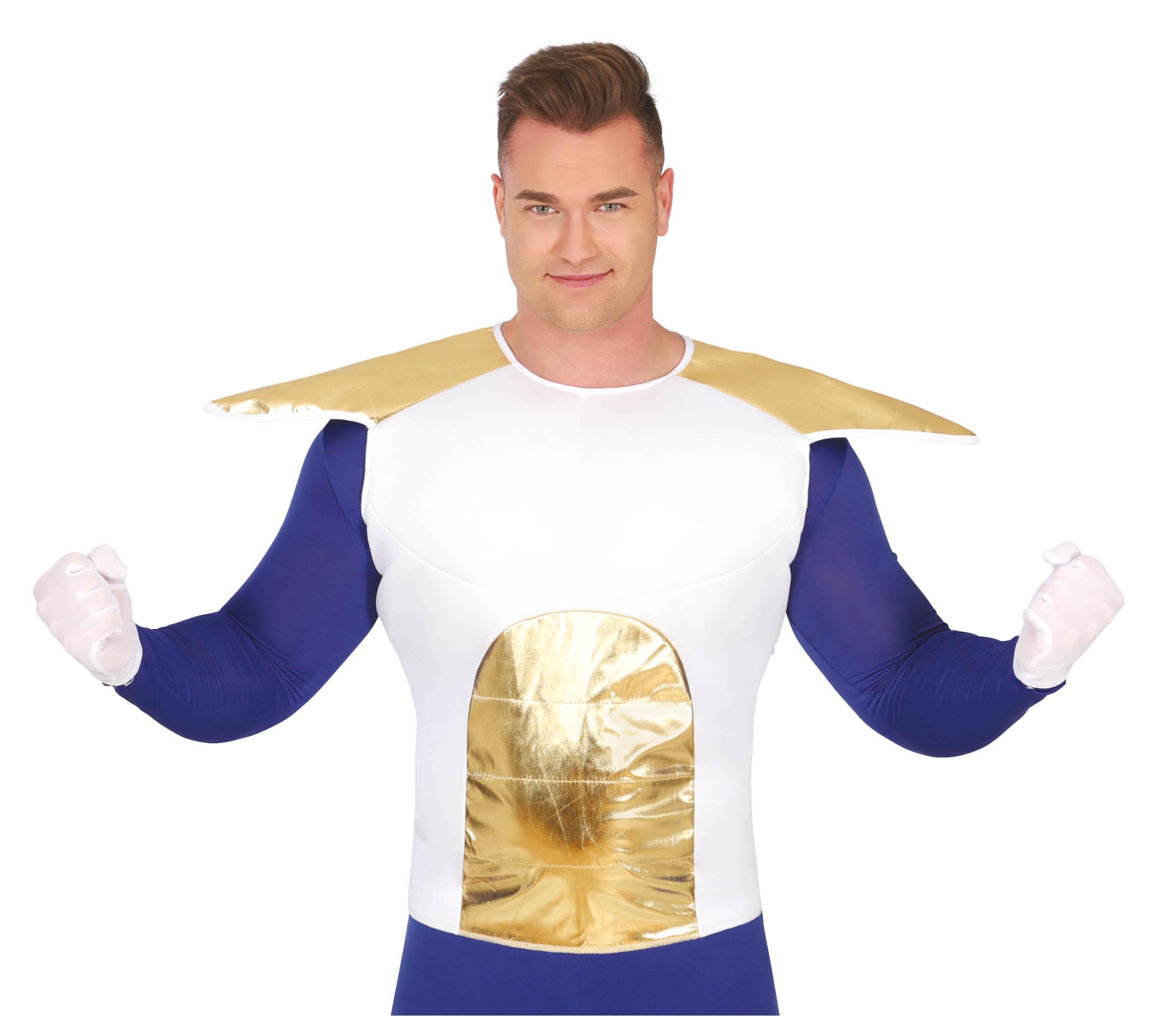 GP17776 – Abenteuerkrieger Blau Gold Heldengewand – Größe: 52 - 54 (L) – Farbe: Weiß