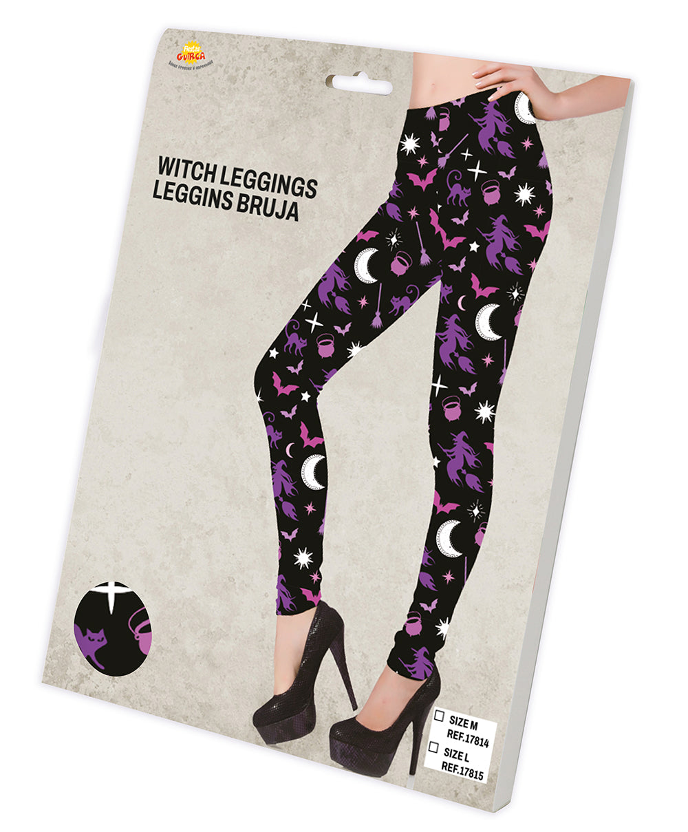 GP17814 – Hexenzauber Leggings Halloween Mystik – Größe: 38 - 40 (M), 42 - 44 (L) – Farbe: Mehrfarbig