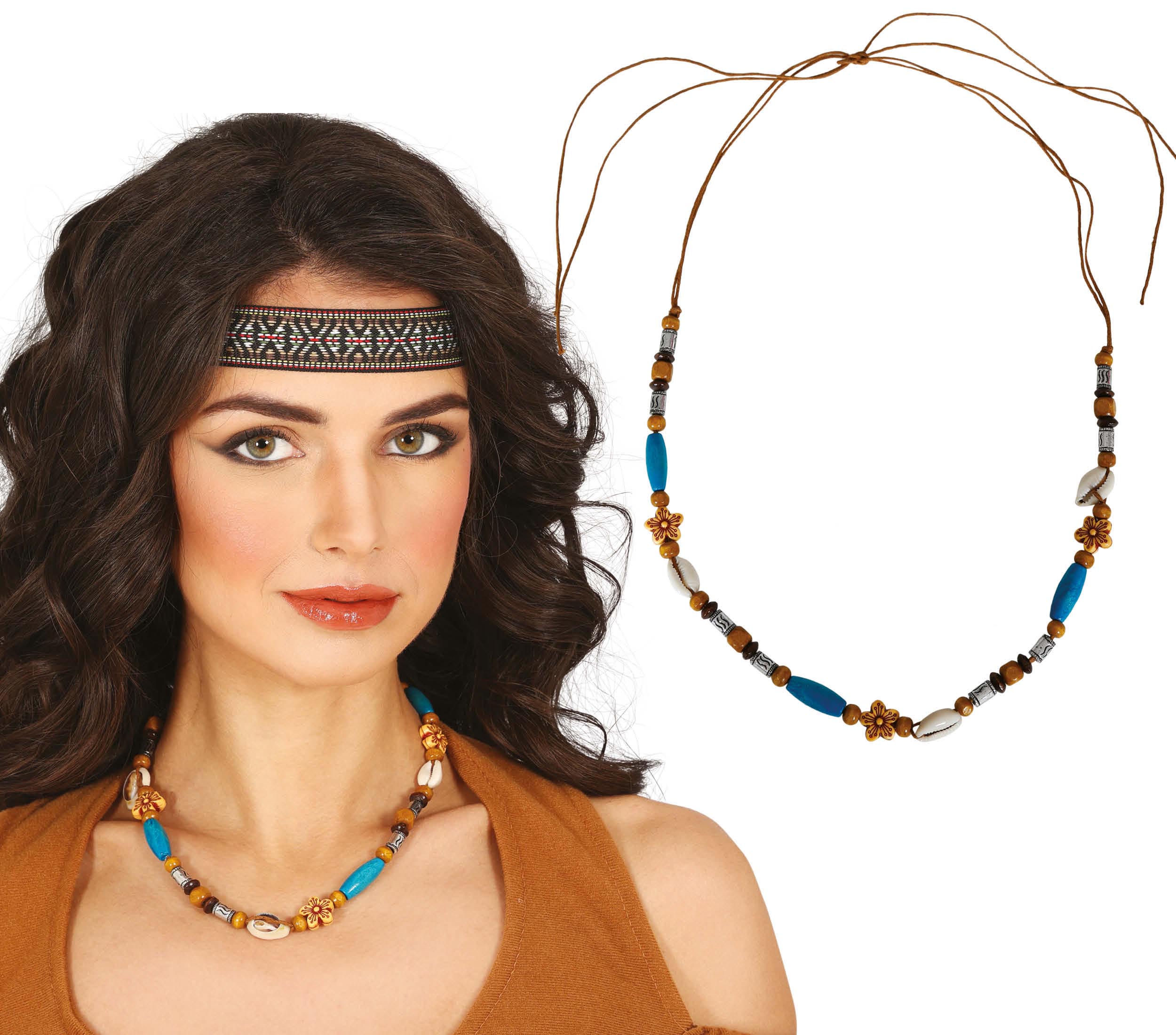 GP17878 – Inder Halskette Karneval Schmuck – Farbe: Mehrfarbig