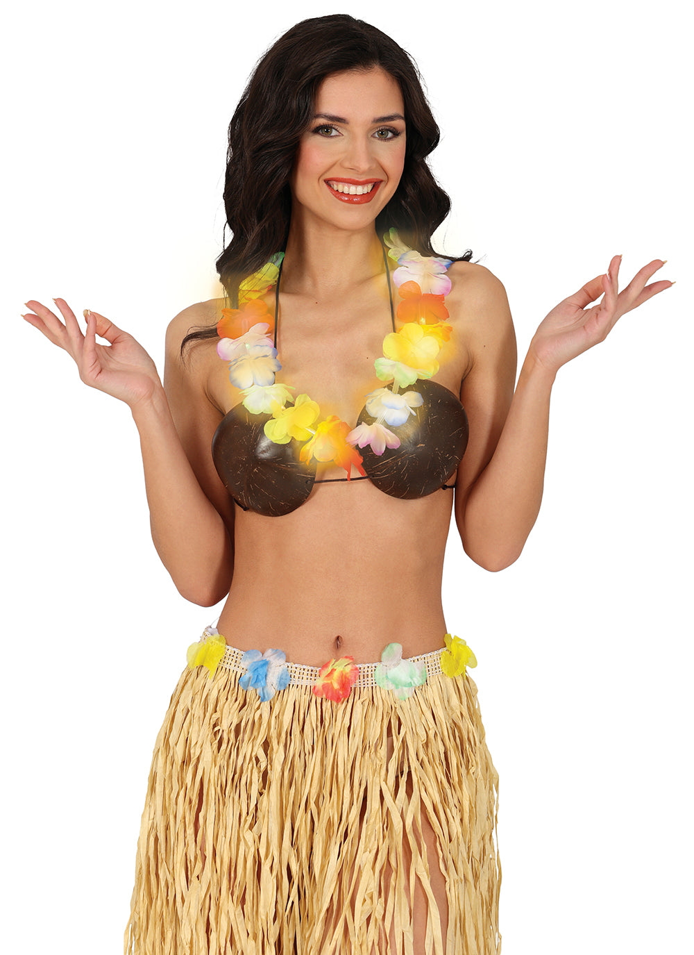 GP17918 – Hawai Sommer Blumenkette Lebendige Farben – Größe: Standard