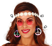 Hippie Set für Damen mit Peace Ohrringen, Bild 1