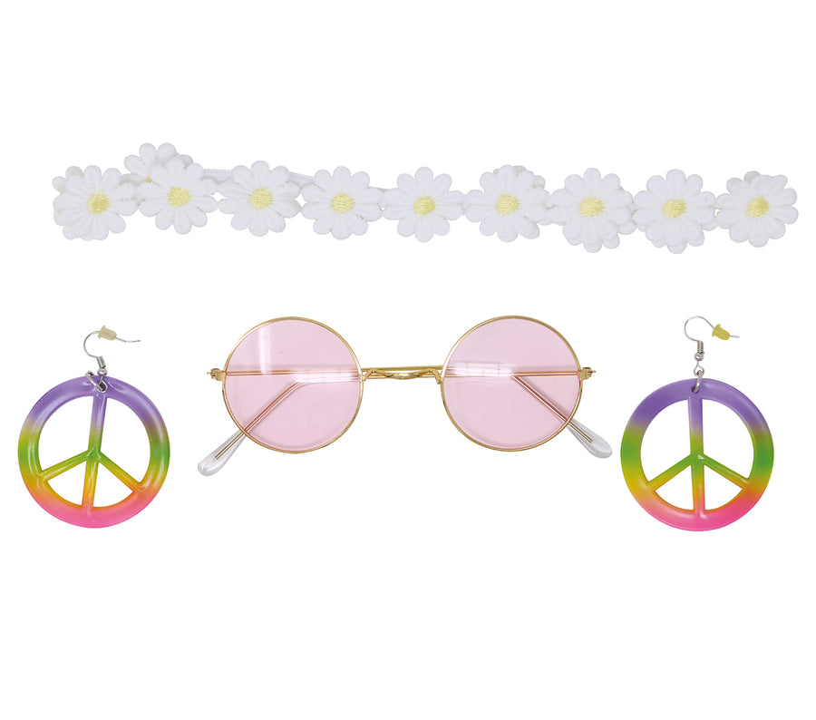 GP17930 – Hippie Stirnband Brille Set – Größe: Standard, Ansicht 2