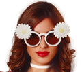 Gänseblümchen Brille für Damen weiß Hippie