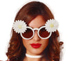 GP17963 – Hippie Blumenbrille Vintage Sonnenbrille – Farbe: Weiß