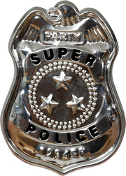 Polizeimarke für Erwachsene 7 cm silber, Bild 3
