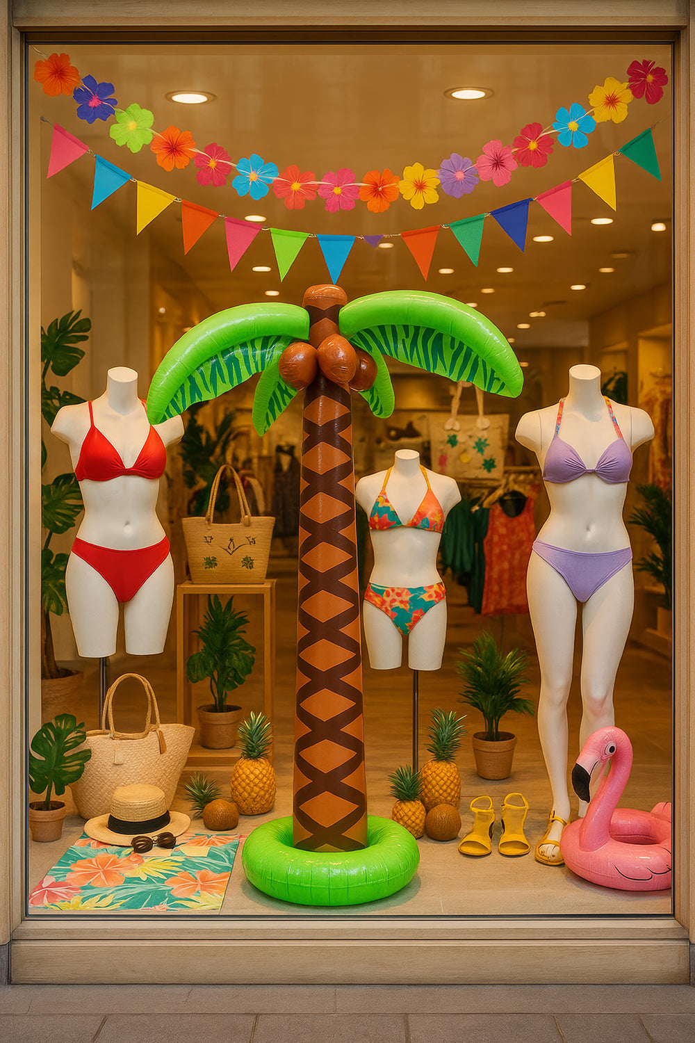 GP18003 – Hawai Palmenparty Deko Aufblasbar – Größe: 180cm