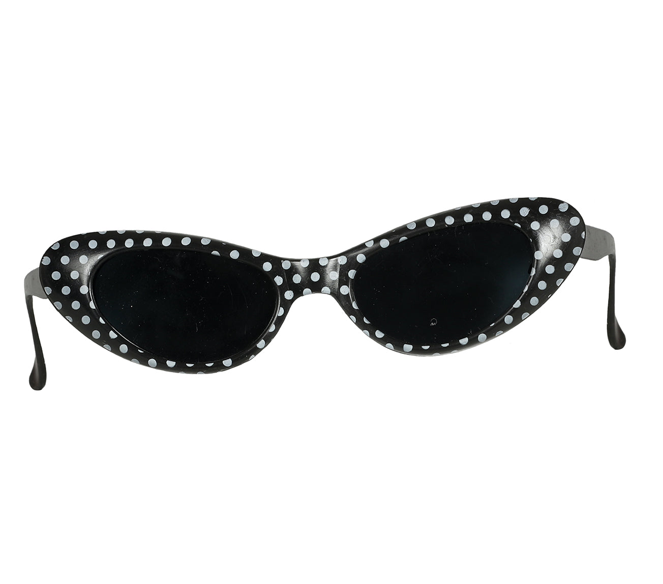 GP18008 – 50S Parteibrille Schwarz Weiß Punkte Retro – Größe: Standard