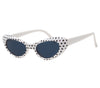 GP18008 – 50S Parteibrille Schwarz Weiß Punkte Retro – Größe: Standard