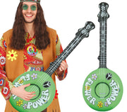 Aufblasbares Banjo Flower Power Hippie, Bild 1