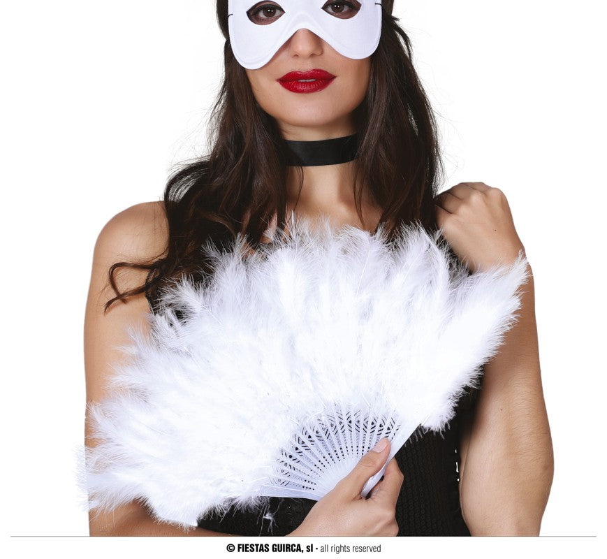 GP18113 – 20s Federfächer Gelb Accessoire Party – Farbe: Weiß