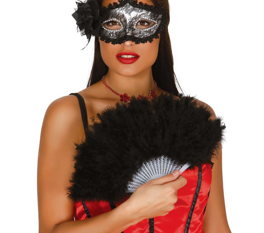 GP18113 – 20s Federfächer Gelb Accessoire Party – Farbe: Schwarz