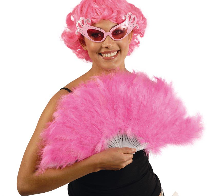 GP18113 – 20s Federfächer Gelb Accessoire Party – Farbe: Pink