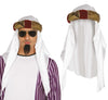 GP18116 – Sheik Karneval Turban Wüstenprinz Kostüm – Farbe: Weiß