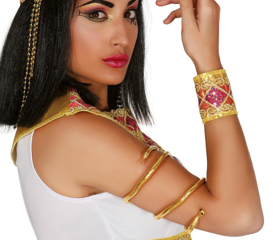 Schlangen Armreif für Damen 90 cm gold