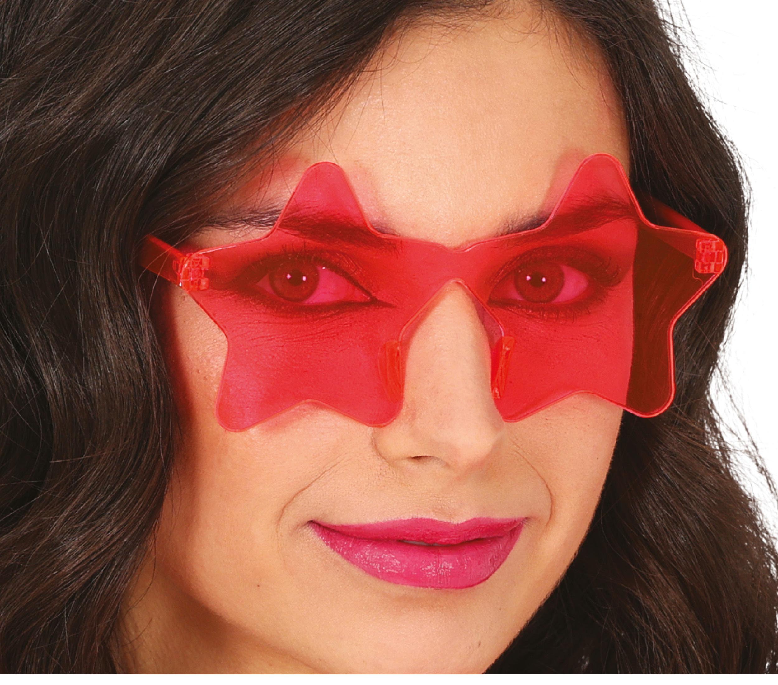 GP18182 – Hippie Partybrille Karneval Rosa Stern – Farbe: Pink