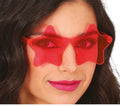 Sternbrille für Erwachsene pink Oversize