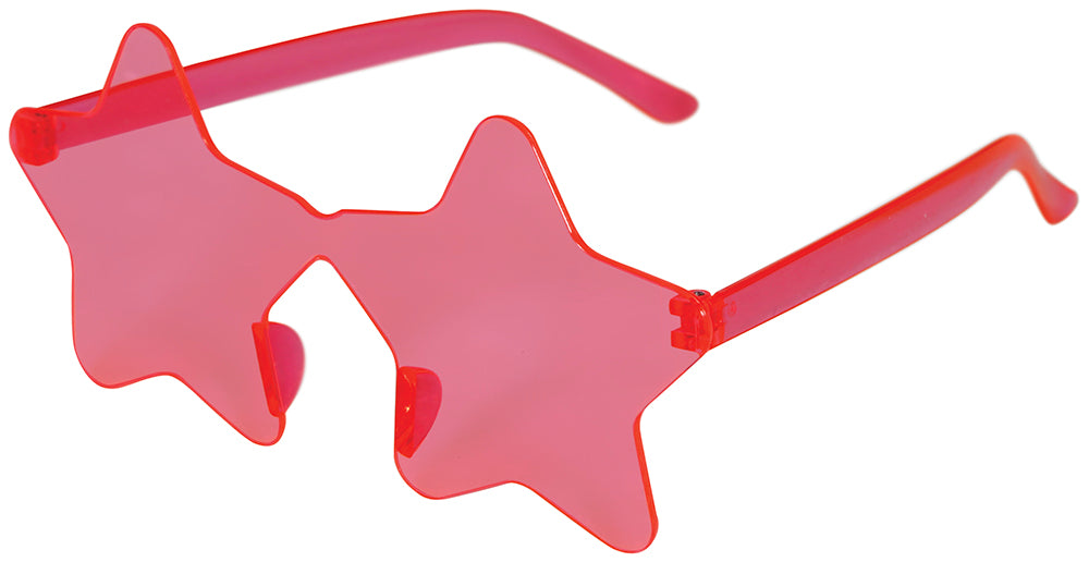 GP18182 – Hippie Partybrille Karneval Rosa Stern – Farbe: Pink