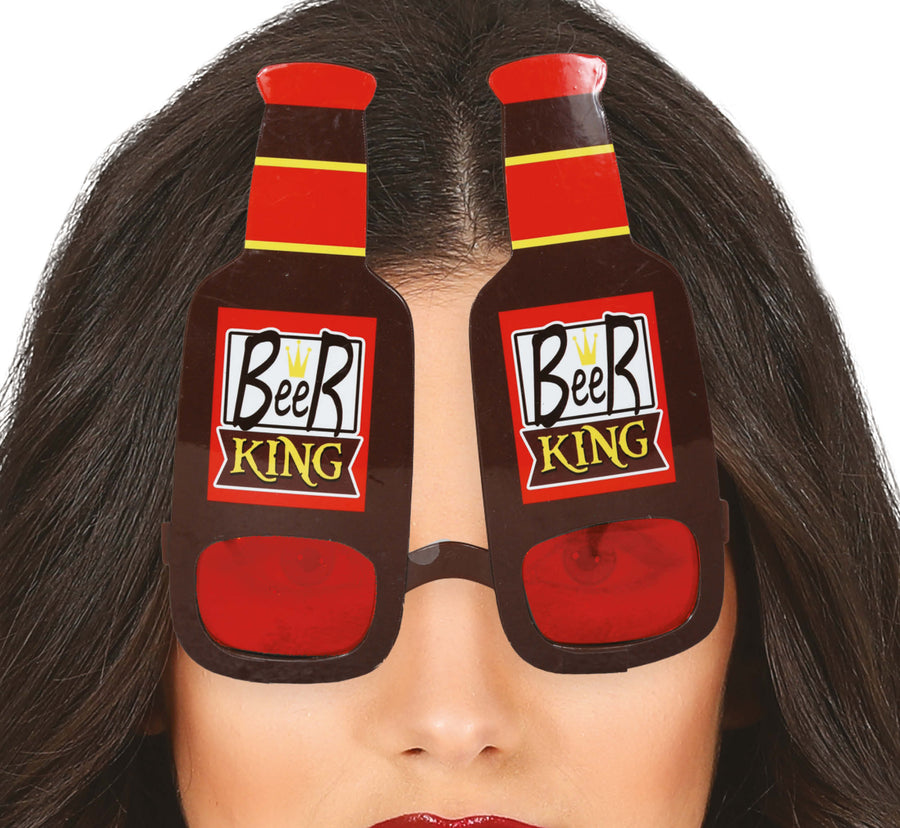 Bierbrille für Herren Bierflaschen Beer King