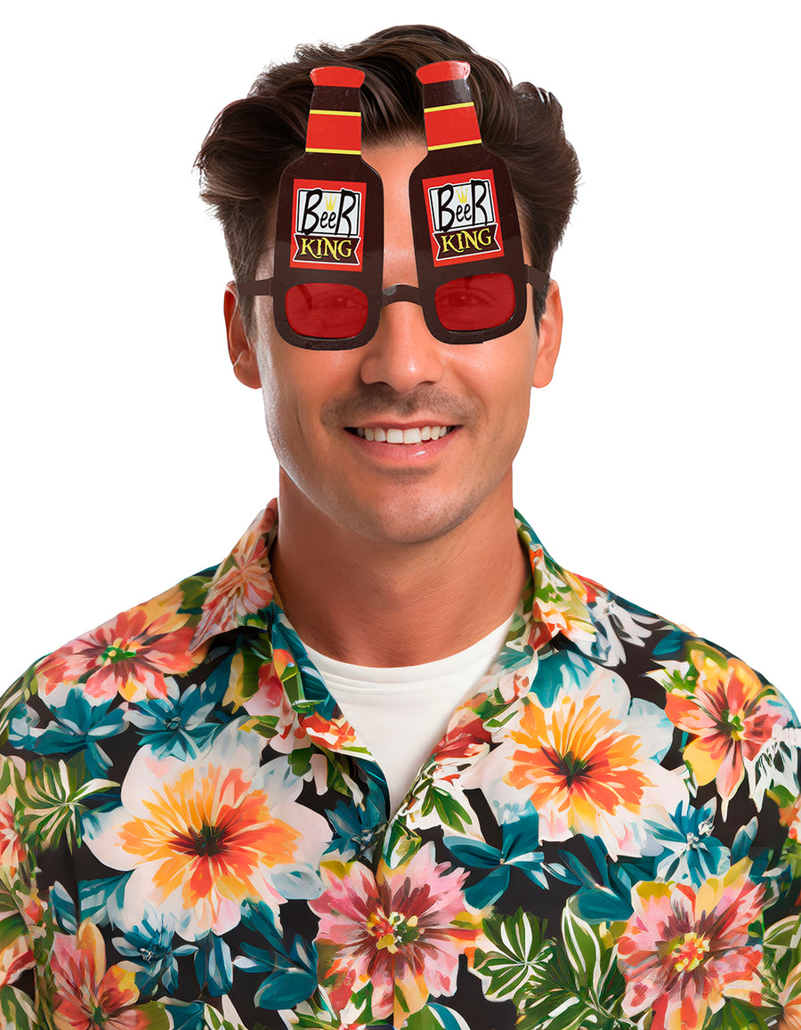 GP18192 – Bierflaschen Brille Junggesellenabschied – Farbe: Rot, Ansicht 2