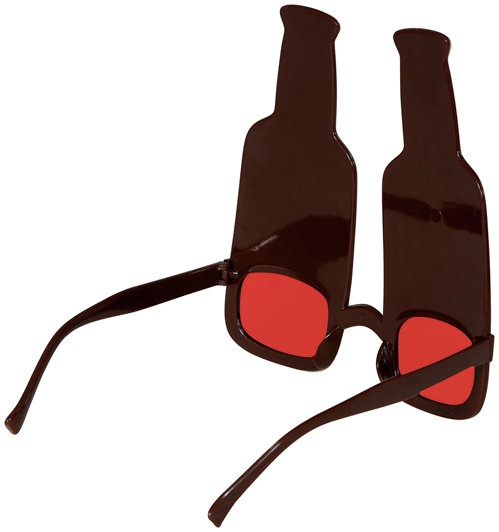 GP18192 – Bierflaschen Brille Junggesellenabschied – Farbe: Rot