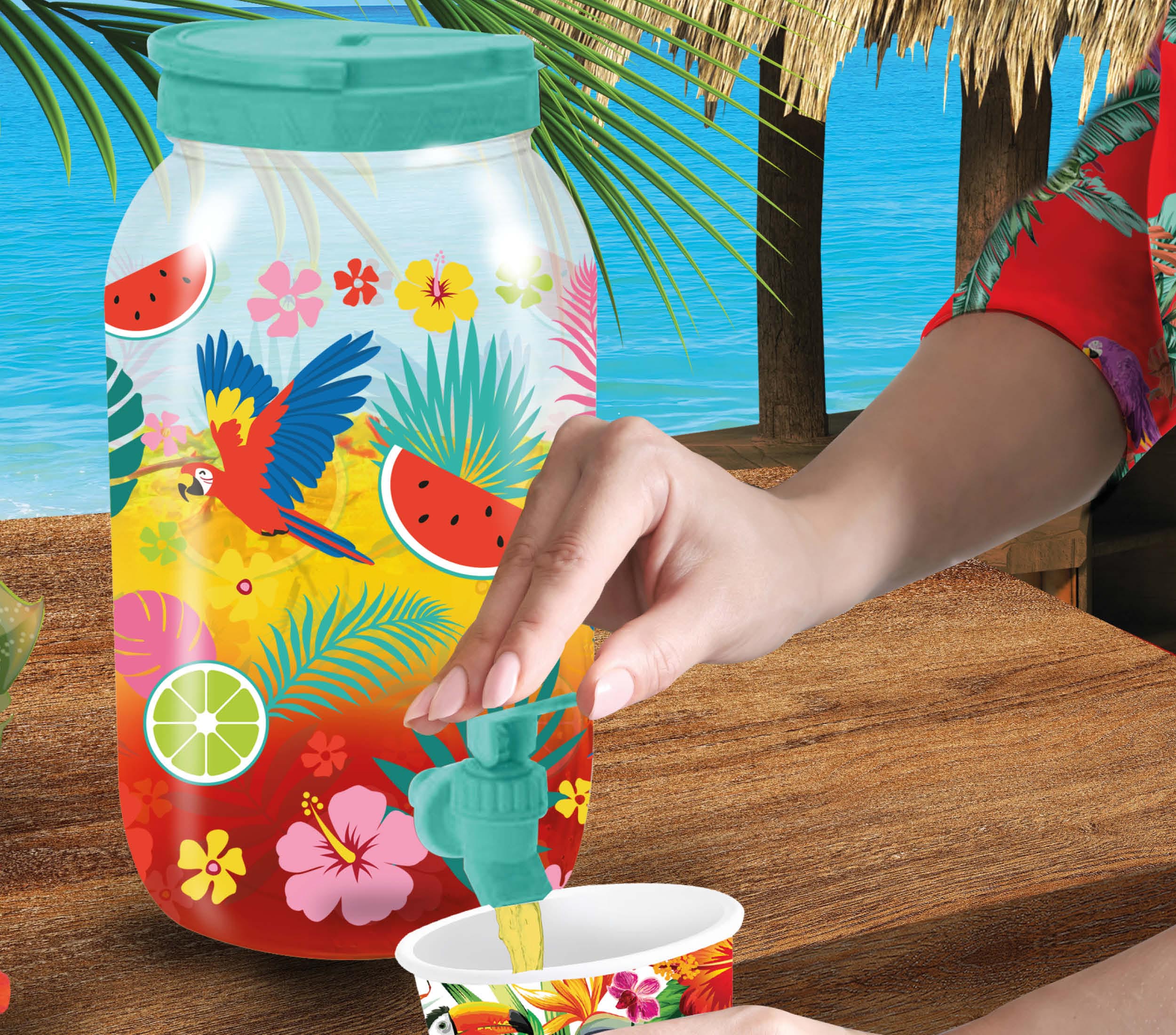 GP18198 – Sommer Hawaii Getränkespender Party – Farbe: Transparent