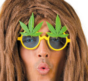 Hanfblatt Brille für Erwachsene Rasta, Bild 1