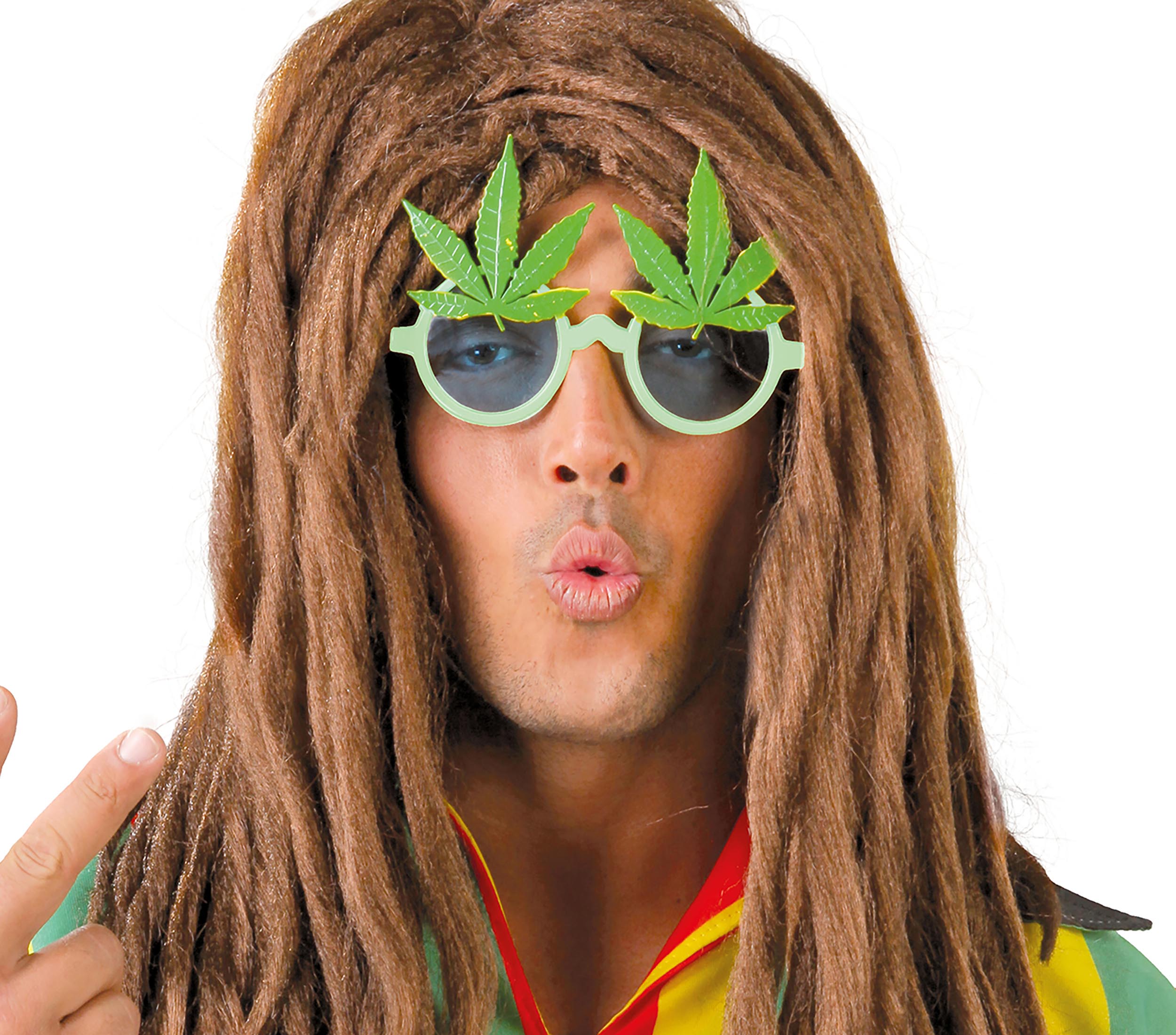 GP18225 – Rastafari Feierbrille Jamaika Party – Farbe: Grün
