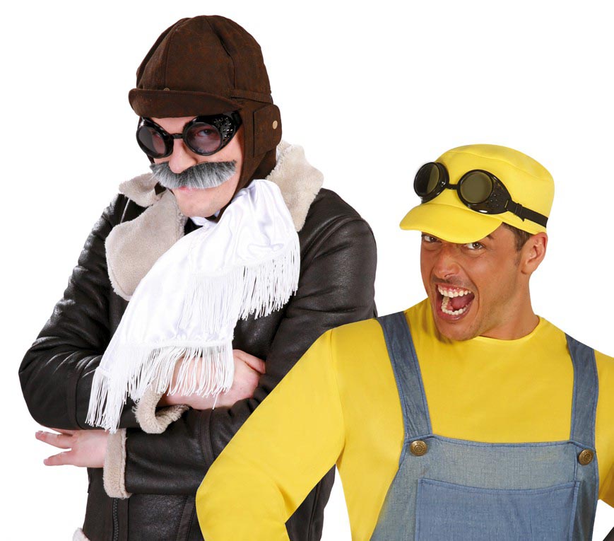 GP18231 – Pilot Fliegerbrille Karneval – Farbe: Schwarz, Ansicht 2