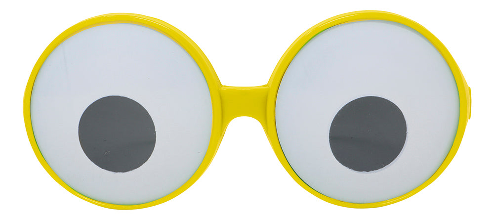 GP18232 – Videospiel Comicaugen Brille Gelbe – Farbe: Weiß